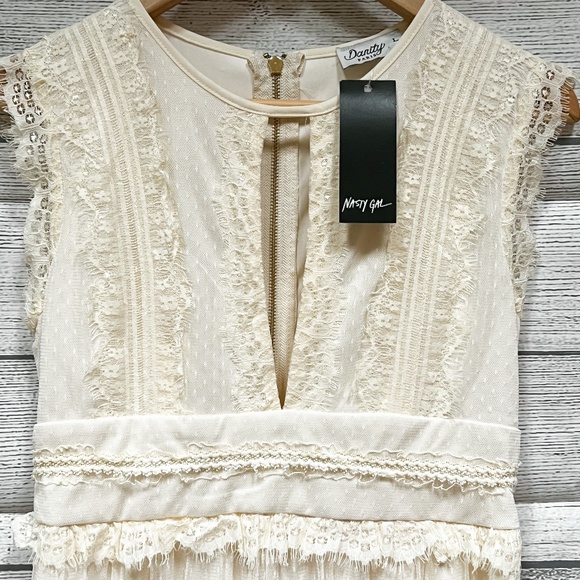 NWT Nasty Girl Open To It Maxi Lace Dress - Picture 4 of 12